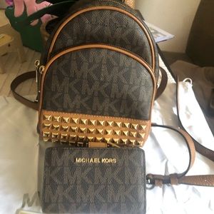 Michael Kors Backpack And Wallet